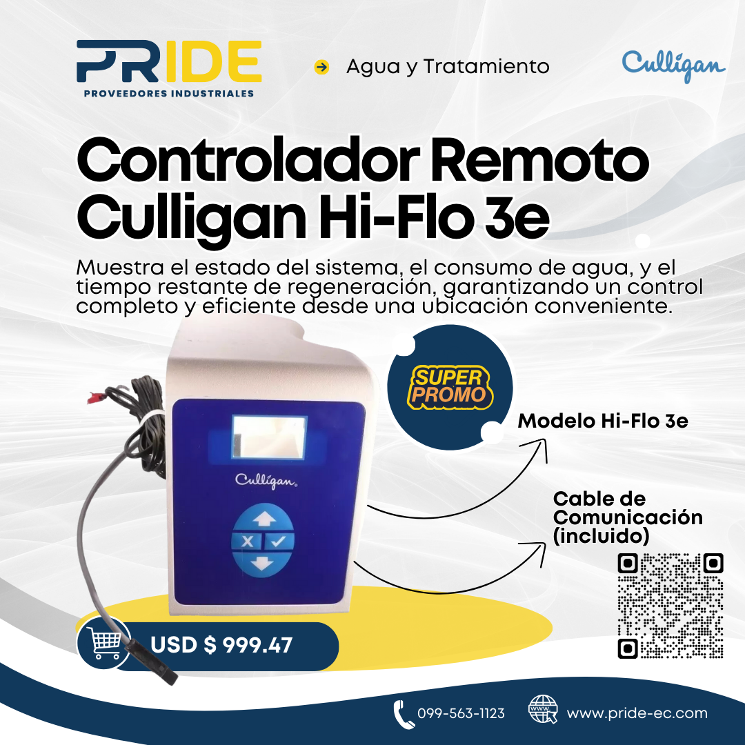 Controlador remoto Culligan Hi‑Flo 3e