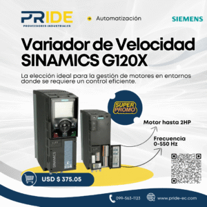 Variador de Velocidad SINAMICS G120X, 1P 200V AC, 2HP, 1.5kW