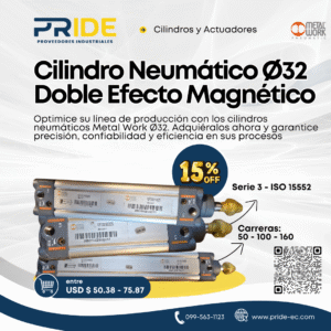 Cilindro Neumático Ø32 Doble Efecto Magnético – Metal Work