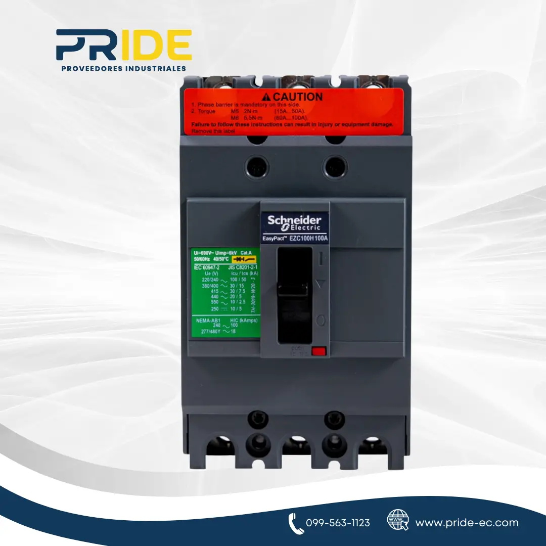 Interruptor de Caja Moldeada Schneider Electric EasyPact EZC100H » 3P, 100A, 440V, TM-D